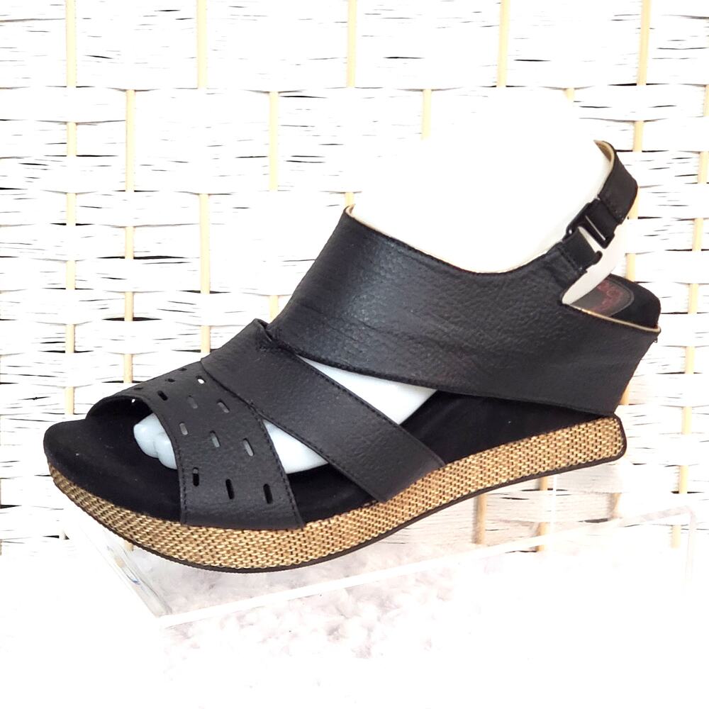 Modzori 10 Verona Reversible Sandal Black Gold New